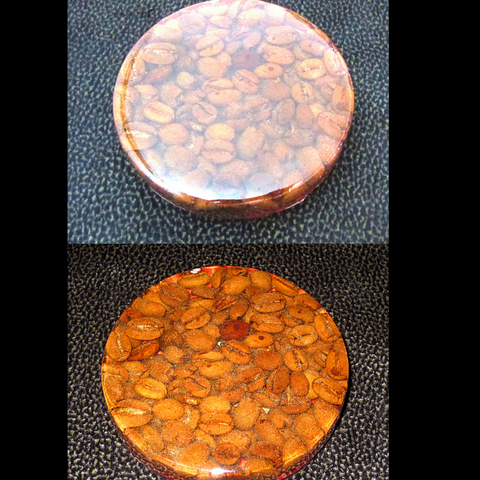 Two Tone Square Geode Coasters Rose Gold Leaf Set