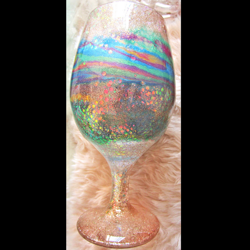 Mermaid Tale Wine Glass with Stem